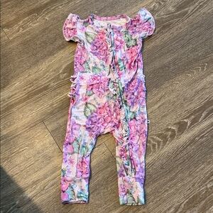 Floral Ruffle Baby Romper